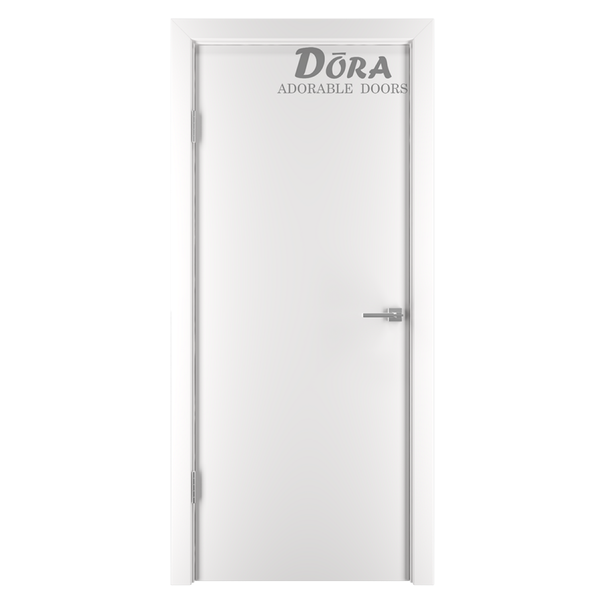 Dora Standart D27, Balta emalija, krāsotu durvju komplekts - Vērtne, Kārba, 2 Eņģes, G60x200cm